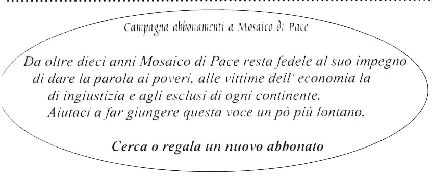 Pubblicit Mosaico di Pace