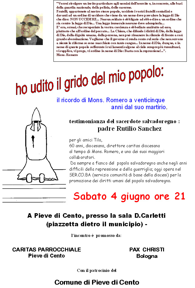 4 giugno 2005: Ho udito il grido del mio popolo: il ricordo di mons. Romero a venticinque anni dal suo martirio