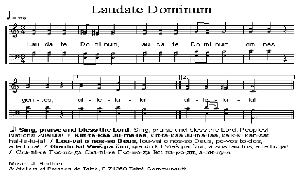 Canto: Laudate Dominum